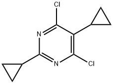 4,6-Dichloro-2,5-dicyclopropylpyrimidine Struktur