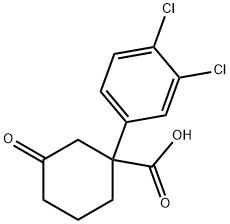 1-(3,4-Dichlorophenyl)-3-oxocyclohexanecarboxylic acid Struktur