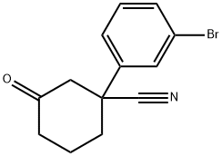 1-(3-Bromophenyl)-3-oxocyclohexanecarbonitrile Struktur