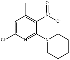 6-Chloro-4-methyl-3-nitro-2-(piperidin-1-yl)pyridine Struktur