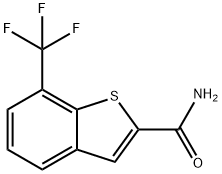 7-(Trifluoromethyl)benzothiophene-2-carboxamide Struktur