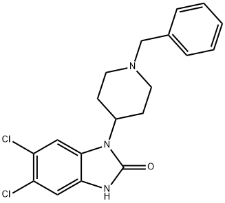 1-(1-Benzylpiperidin-4-yl)-5,6-dichloro-1H-benzo[d]imidazol-2(3H)-one Struktur