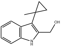 (3-(1-Methylcyclopropyl)-1H-indol-2-yl)methanol Struktur