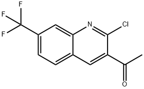 1-(2-Chloro-7-(trifluoromethyl)quinolin-3-yl)ethanone Struktur