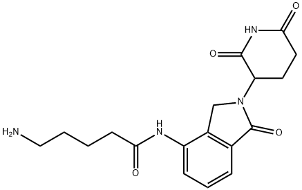 5-amino-N-[2-(2,6-dioxo-3-piperidinyl)-2,3-dihydro-1-oxo-1H-isoindol-4-yl]-Pentanamide, Struktur