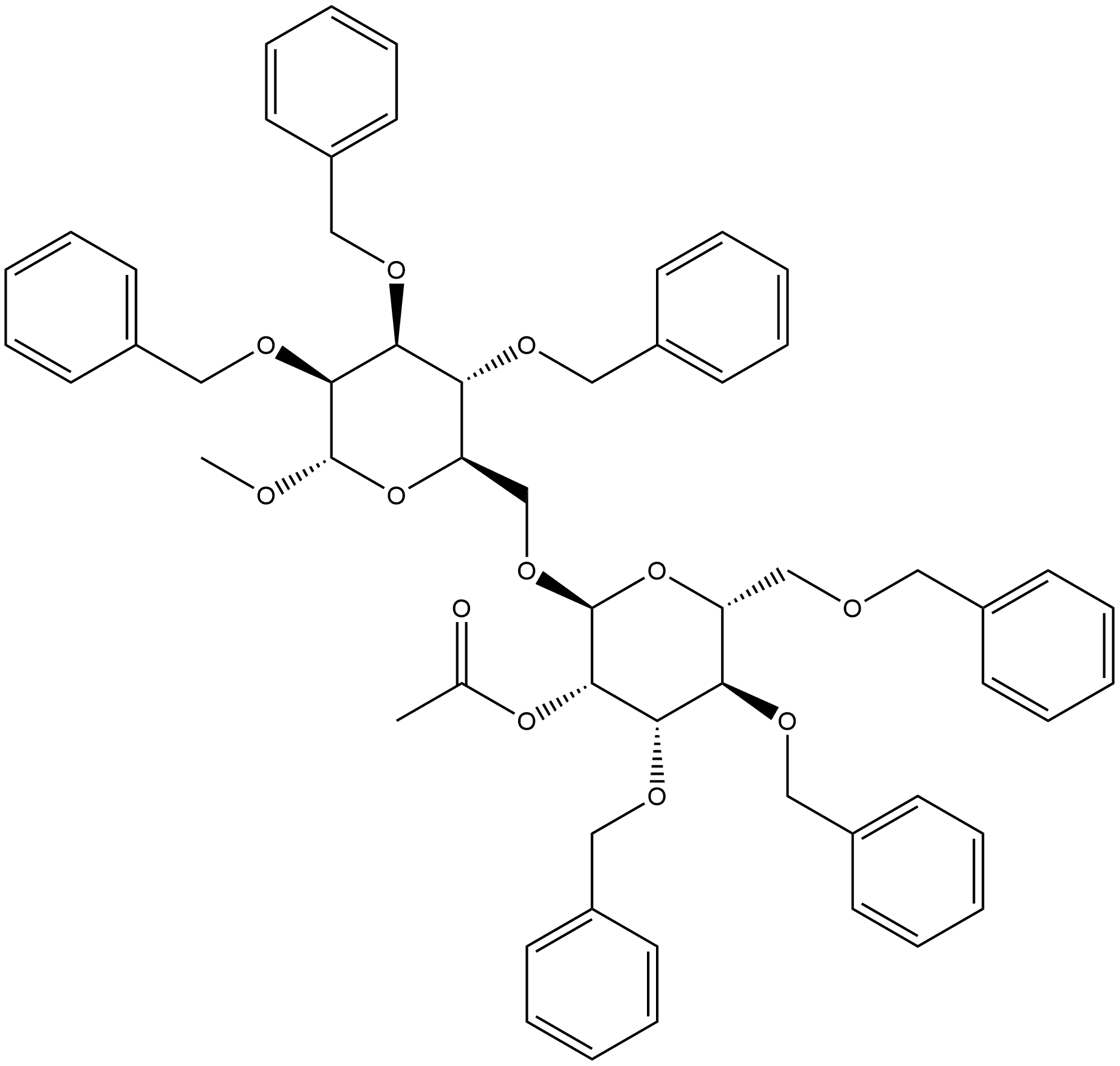 α-D-Mannopyranoside, methyl 6-O-[2-O-acetyl-3,4,6-tris-O-(phenylmethyl)-α-D-mannopyranosyl]-2,3,4-tris-O-(phenylmethyl)-