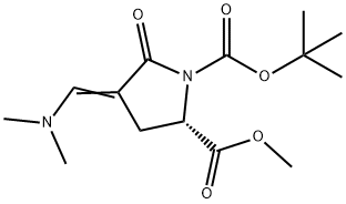 1-(tert-butyl) 2-methyl (S,E)-4-((dimethylamino)methylene)-5-oxopyrrolidine-1,2-dicarboxylate Struktur