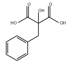 Propanedioic acid, 2-hydroxy-2-(phenylmethyl)- Struktur