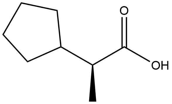 Cyclopentaneacetic acid, α-methyl-, (αS)- Struktur