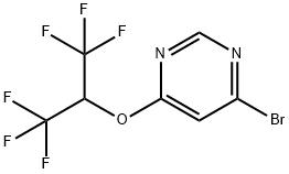 4-Bromo-6-[2,2,2-trifluoro-1-(trifluoromethyl)ethoxy]pyrimidine Struktur