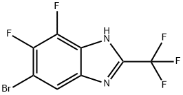 6-Bromo-4,5-difluoro-2-(trifluoromethyl)-1H-benzimidazole Structure