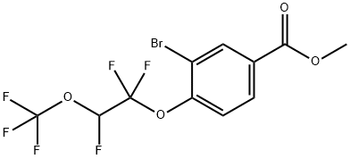 Methyl 3-bromo-4-[1,1,2-trifluoro-2-(trifluoromethoxy)ethoxy]benzoate Struktur