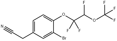 3-Bromo-4-[1,1,2-trifluoro-2-(trifluoromethoxy)ethoxy]phenylacetonitrile Structure