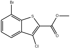 Methyl 3-chloro-7-bromobenzo[b]thiophene-2-carboxylate Struktur