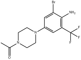 4-(4-Acetylpiperazin-1-yl)-2-bromo-6-(trifluoromethyl)aniline Struktur