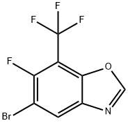 5-Bromo-6-fluoro-7-(trifluoromethyl)-1,3-benzoxazole Struktur