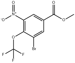 Methyl 3-Bromo-5-nitro-4-(trifluoromethoxy)benzoate Struktur