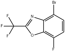 4-Bromo-7-fluoro-2-(trifluoromethyl)-1,3-benzoxazole Struktur