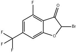 2-Bromo-4-fluoro-6-(trifluoromethyl)benzofuran-3-one Struktur