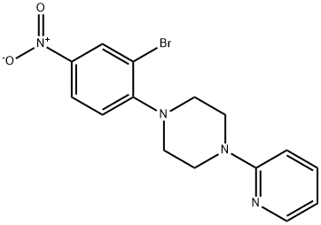 1-(2-Bromo-4-nitrophenyl)-4-(pyridin-2-yl)piperazine Struktur