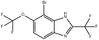 4-Bromo-5-(trifluoromethoxy)-2-(trifluoromethyl)-1H-benzimidazole Struktur