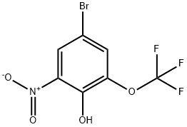 4-Bromo-2-nitro-6-(trifluoromethoxy)phenol Struktur