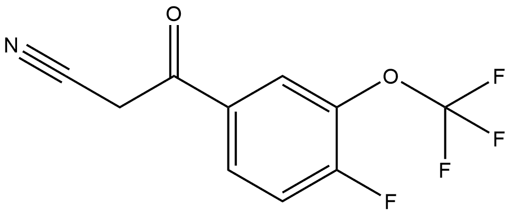 4-Fluoro-3-(trifluoromethoxy)benzoylacetonitrile Struktur