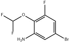 5-Bromo-2-(difluoromethoxy)-3-fluoroaniline Struktur