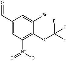 3-Bromo-5-nitro-4-(trifluoromethoxy)benzaldehyde Struktur