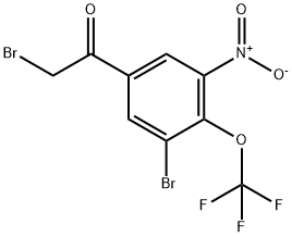 3-Bromo-5-nitro-4-(trifluoromethoxy)phenacyl bromide Struktur