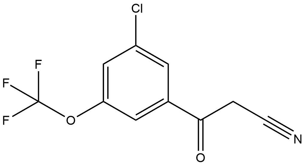 3-Chloro-5-(trifluoromethoxy)benzoylacetonitrile Struktur