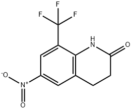 6-Nitro-8-(trifluoromethyl)-3,4-dihydro-1H-quinolin-2-one Struktur