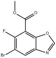 Methyl 5-bromo-6-fluoro-1,3-benzoxazole-7-carboxylate Struktur