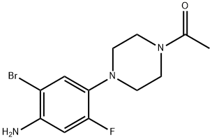 4-(4-Acetylpiperazin-1-yl)-2-bromo-5-fluoroaniline Struktur