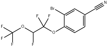 3-Bromo-4-[1,1,2-trifluoro-2-(trifluoromethoxy)ethoxy]benzonitrile Structure