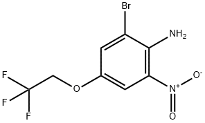 2-Bromo-6-nitro-4-(2,2,2-trifluoroethoxy)aniline Structure