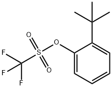 Methanesulfonic acid, 1,1,1-trifluoro-, 2-(1,1-dimethylethyl)phenyl ester Struktur