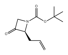 1-Azetidinecarboxylic acid, 3-oxo-2-(2-propen-1-yl)-, 1,1-dimethylethyl ester, (2S)- Struktur