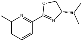 Pyridine, 2-[(4S)-4,5-dihydro-4-(1-methylethyl)-2-oxazolyl]-6-methyl- Struktur