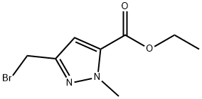 ethyl 3-(bromomethyl)-1-methyl-1H-pyrazole-5-carboxylate Struktur