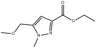 1H-Pyrazole-3-carboxylic acid, 5-(methoxymethyl)-1-methyl-, ethyl ester Struktur