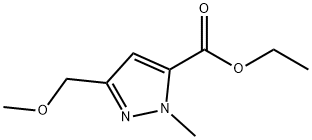 1H-Pyrazole-5-carboxylic acid, 3-(methoxymethyl)-1-methyl-, ethyl ester Struktur