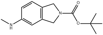 2H-Isoindole-2-carboxylic acid, 1,3-dihydro-5-(methylamino)-, 1,1-dimethylethyl ester Struktur