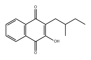 1,4-Naphthalenedione, 2-hydroxy-3-(2-methylbutyl)- Struktur