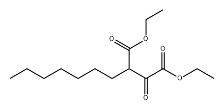 Butanedioic acid, 2-heptyl-3-oxo-, 1,4-diethyl ester Structure