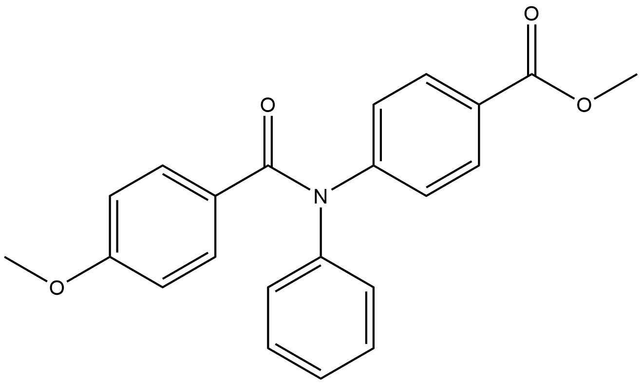 Benzoic acid, 4-[(4-methoxybenzoyl)phenylamino]-, methyl ester Struktur