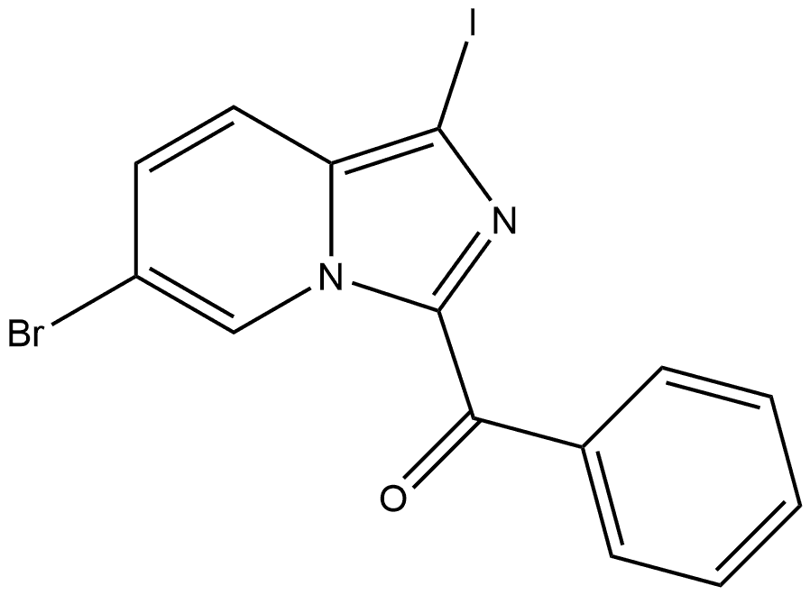 (6-Bromo-1-iodoimidazo[1,5-a]pyridin-3-yl)phenylmethanone Struktur