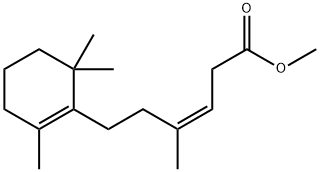 3-Hexenoic acid, 4-methyl-6-(2,6,6-trimethyl-1-cyclohexen-1-yl)-, methyl ester, (3Z)- Struktur