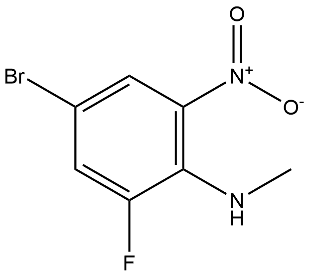 4-Bromo-2-fluoro-N-methyl-6-nitrobenzenamine Struktur