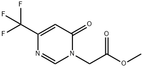 Methyl 2-(6-Oxo-4-(trifluoromethyl)pyrimidin-1(6H)-yl)acetate Struktur